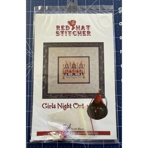 Red Hat Stitcher Girls Night Out by Just Nan Chart & Charm New Sealed